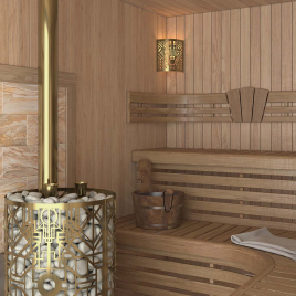 Абажур Везувий INOX GALAXY GOLD