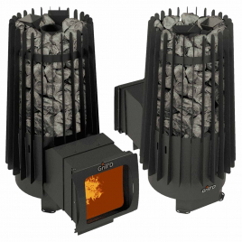 Дровяная банная печь GrillD Cometa 180 Vega Long Window Max Pro