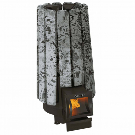 Дровяная банная печь GrillD Cometa 180 Vega Short Stone, серпентинит