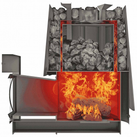 Дровяная банная печь GrillD Cometa 350 Vega Window Max