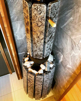 Дровяная банная печь GrillD Cometa Vega 240 Long Max Stone Pro (Серпентинит)