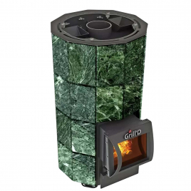 Дровяная банная печь GrillD Violet Stone Short, камень 20 кг