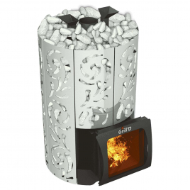 Дровяная банная печь GrillD Violet World Steel Short Window Max