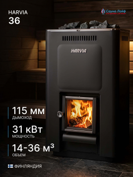 Банная печь на дровах Harvia 36
