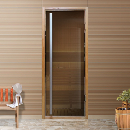 Дверь для сауны DoorWood Flash Royal, стекло бронза, 1900х700 мм.