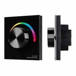 Панель управления светом Arlight Rotary SMART-P8-RGB-G-IN Black (Черная)