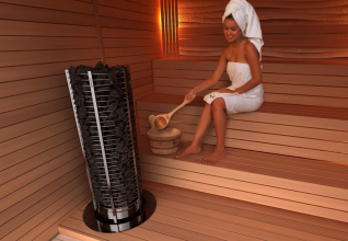 Печь для сауны Sawo Tower TH6-120NS-P круглая, 12 кВт