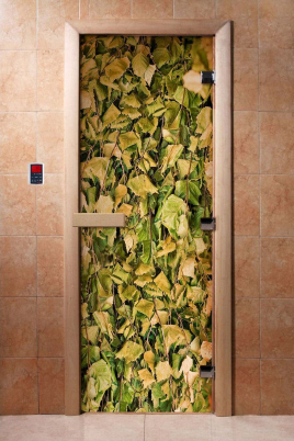 Стеклянные двери DoorWood Престиж с фотопечатью А001, коробка ольха
