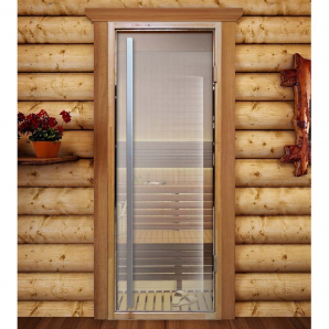 Двери DoorWood Flash Royal, стекло прозрачное, коробка ольха